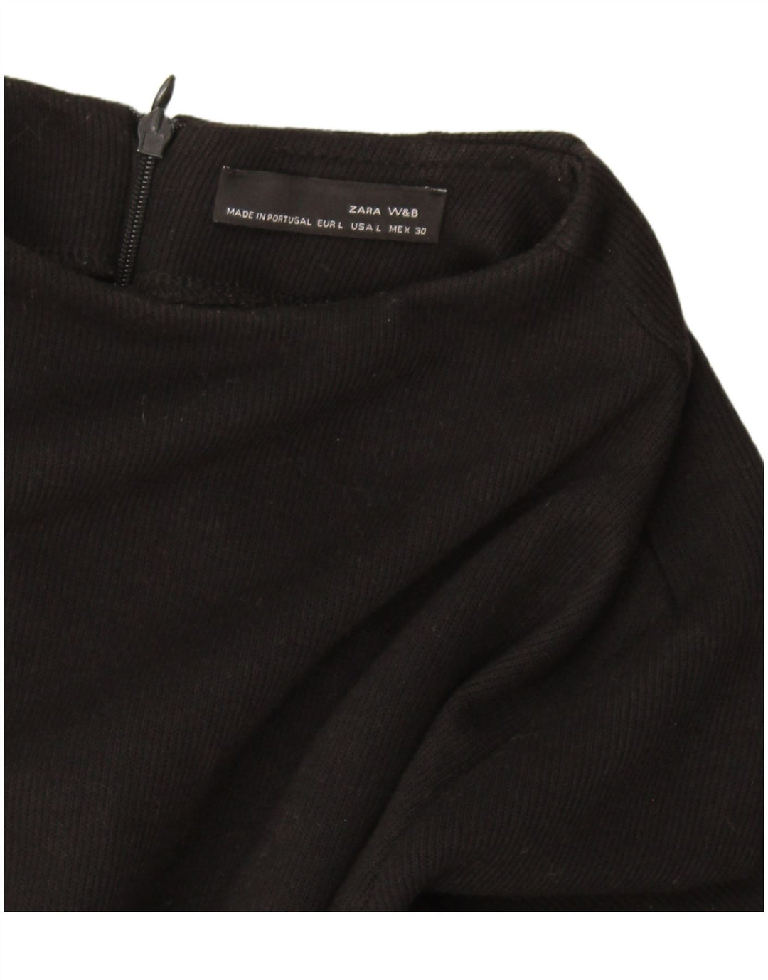 Zara Womens Jumper Dress UK 14 Large Black