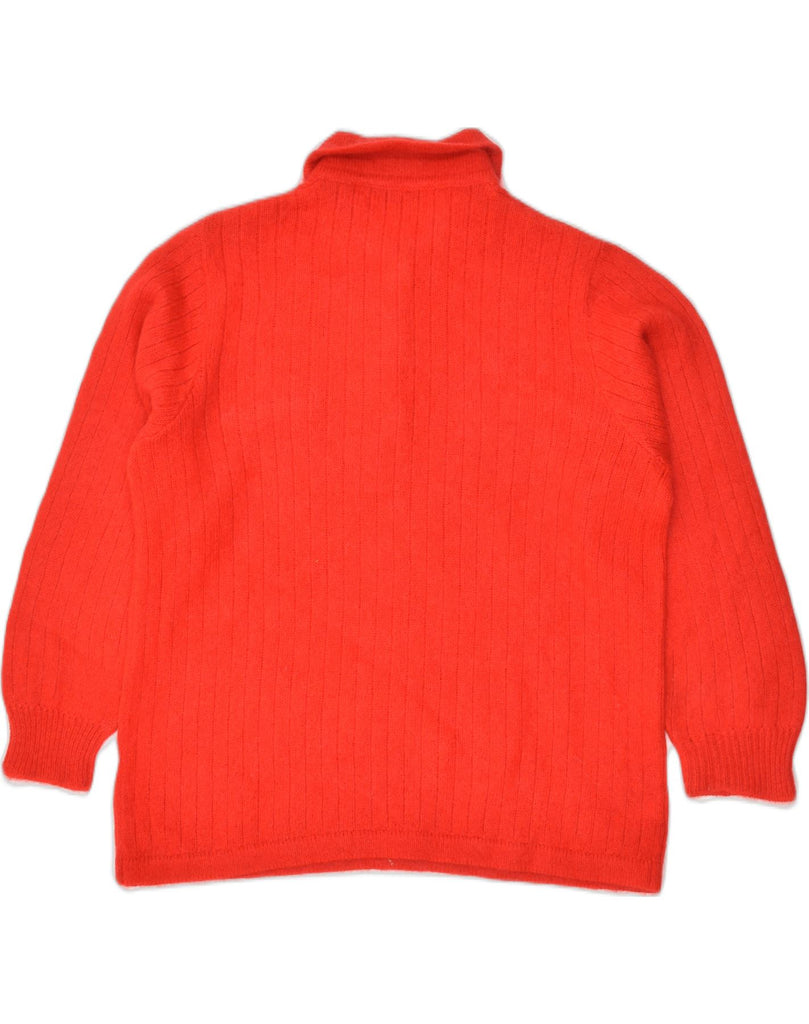 MUSETTI Womens Polo Neck Jumper Sweater UK 28 XL Red Wool | Vintage Musetti | Thrift | Second-Hand Musetti | Used Clothing | Messina Hembry 