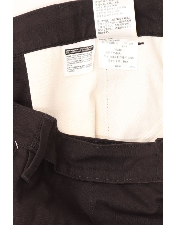 Levi's Mens Slim Chino Trousers W31 L32 Black Cotton