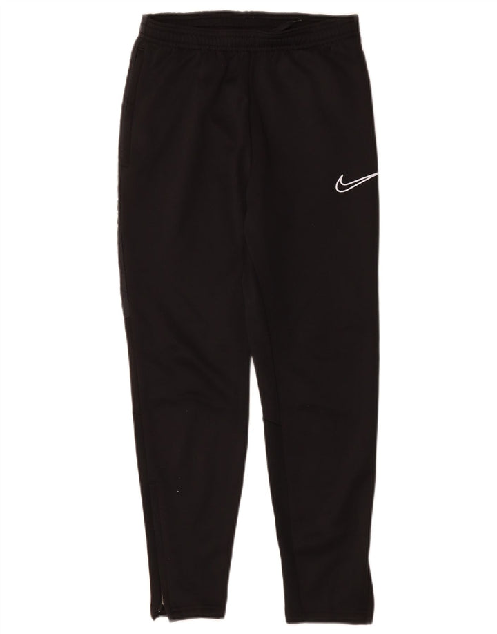 NIKE Boys Tracksuit Trousers 10-11 Years Medium Black Polyester