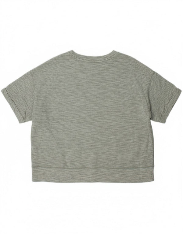 Eddie Bauer Womens Oversized T-Shirt Top UK 18 XL Green Flecked Polyester