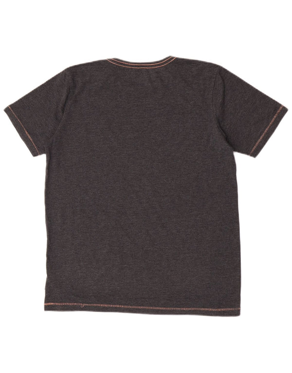 Quiksilver Boys Graphic T-Shirt Top 15-16 Years Grey Cotton