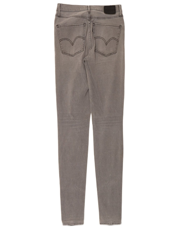 Levi's Womens Mile High Super Skinny Jeans W27 L34 Grey Cotton