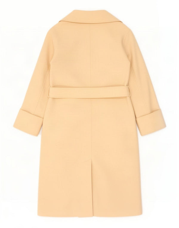 Vintage Womens Overcoat UK 10 Small Beige