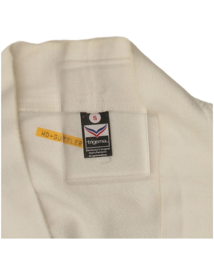 TRIGEMA Mens Cardigan Sweater Small White Cotton