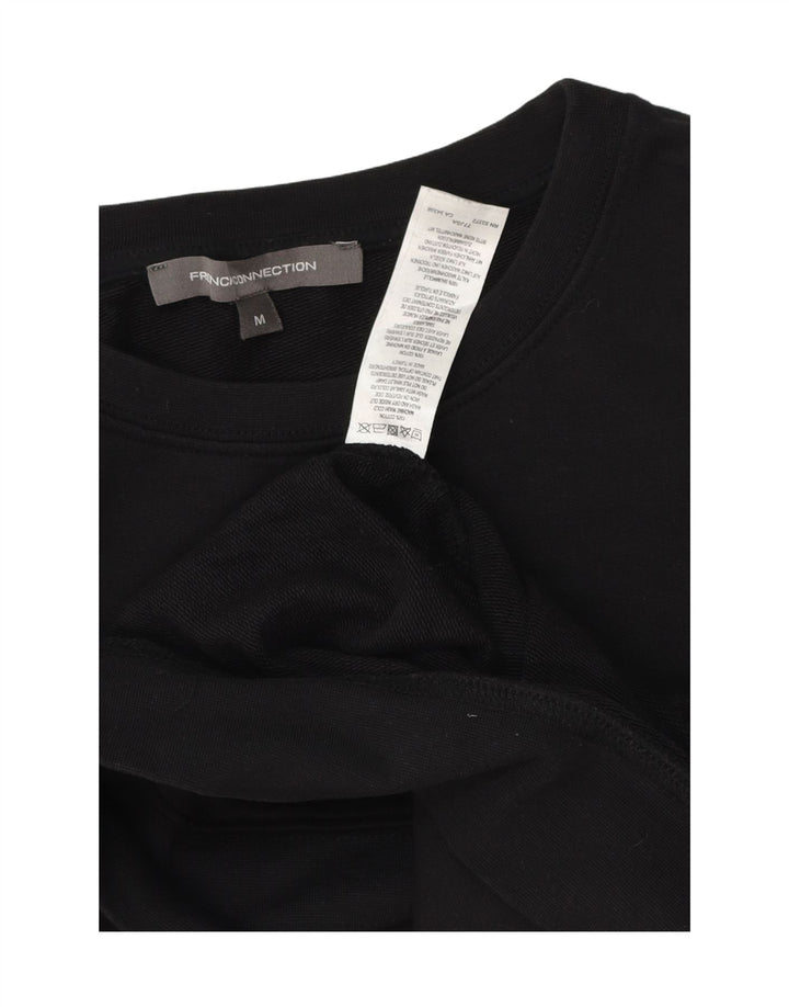 French Connection Mens Fcuk Graphic Sweatshirt Jumper Medium Black Cotton