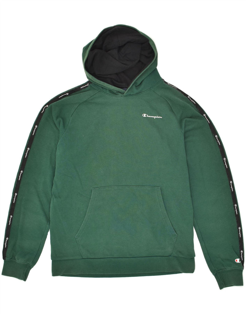 CHAMPION Boys Hoodie Jumper 15-16 Years 2XL Green Cotton | Vintage Champion | Thrift | Second-Hand Champion | Used Clothing | Messina Hembry 