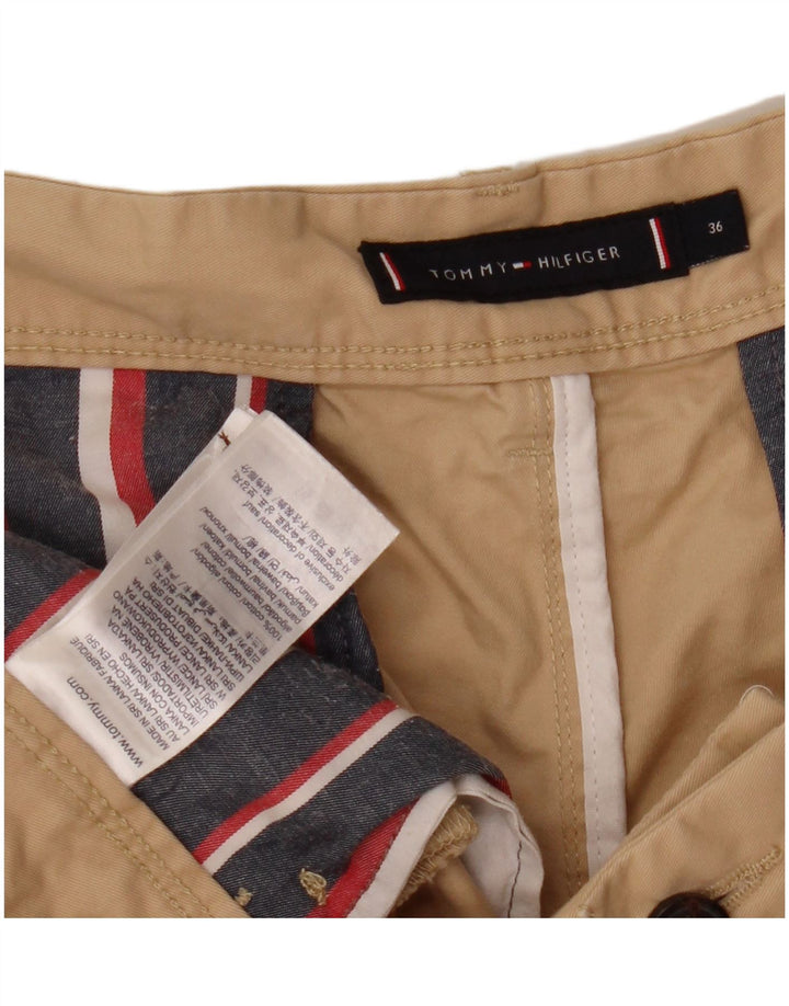 Tommy Hilfiger Mens Cargo Shorts W36 Large Beige Cotton
