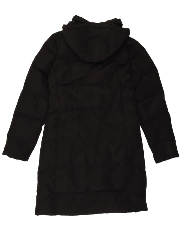 Calvin Klein Womens Hooded Padded Coat UK 10 Small Black Polyester