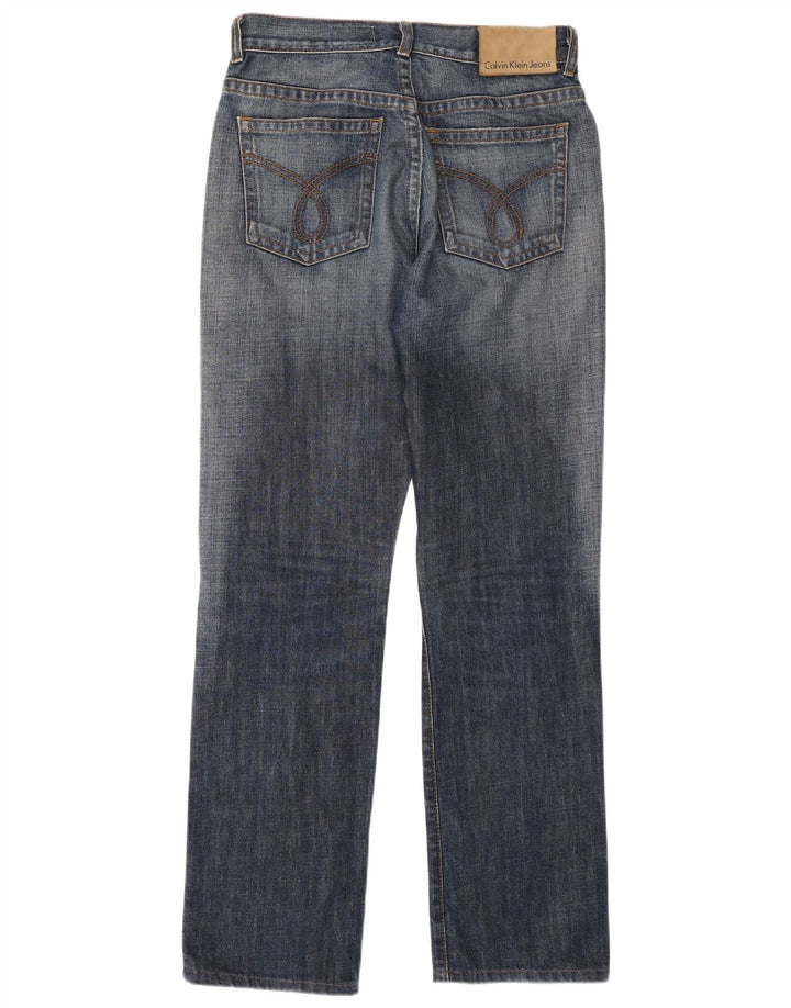Calvin Klein Mens Straight Jeans W28 L30 Blue Cotton