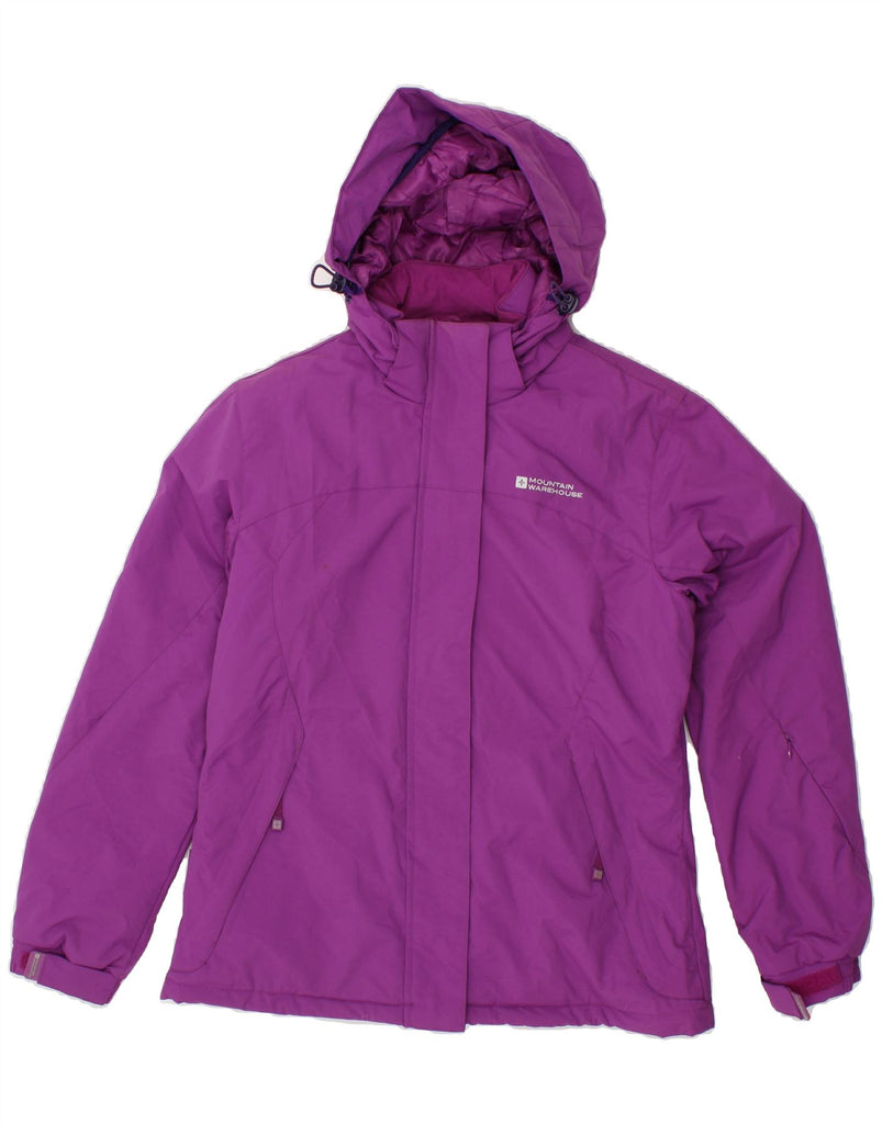 MOUNTAIN WAREHOUSE Womens Hooded Windbreaker Jacket UK 8 Small Purple Vintage Mountain Warehouse and Second-Hand Mountain Warehouse from Messina Hembry 