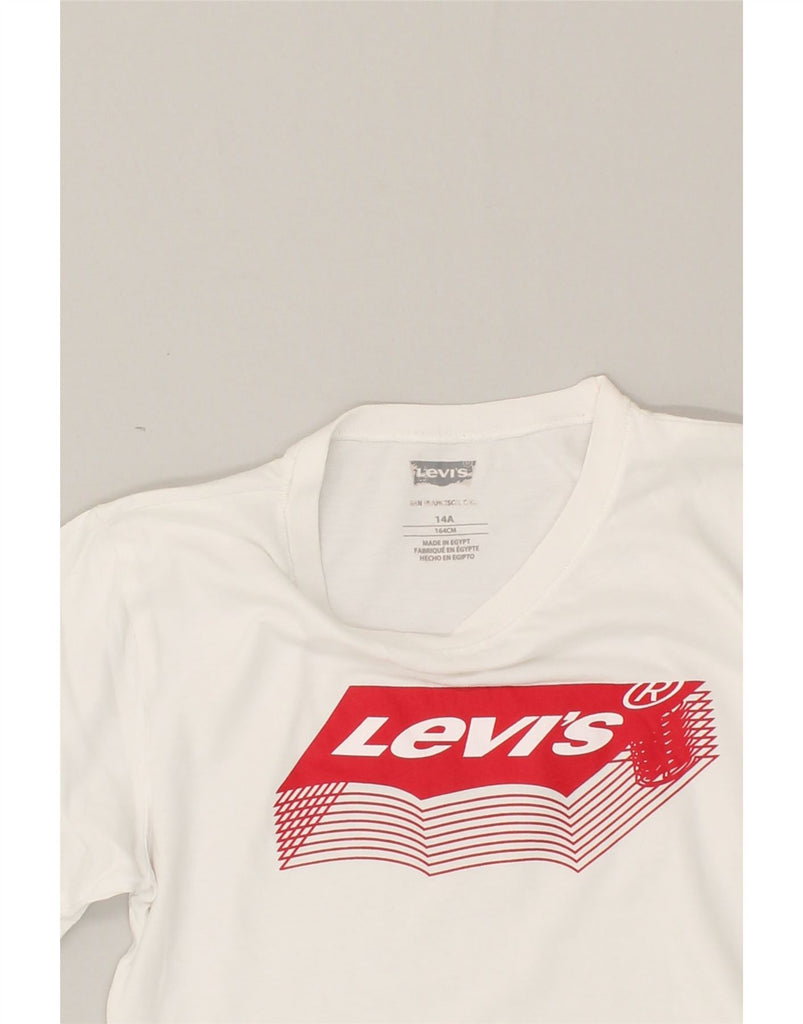 LEVI'S Boys Graphic T-Shirt Top 13-14 Years White Cotton | Vintage Levi's | Thrift | Second-Hand Levi's | Used Clothing | Messina Hembry 