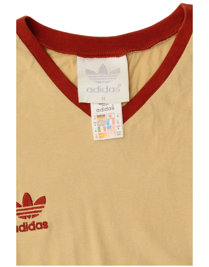 ADIDAS Womens T-Shirt Top UK 14 Medium Yellow