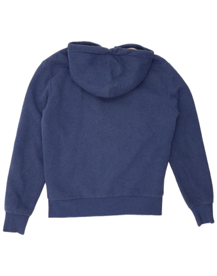 Superdry Mens Zip Hoodie Sweater Small Blue Cotton