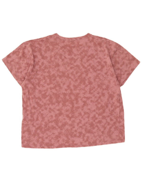 Under Armour Womens Graphic T-Shirt Top UK 18 XL Pink Tie Dye Cotton
