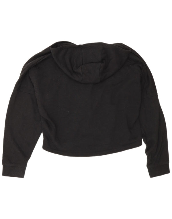 Juicy Couture Girls Graphic Crop Zip Hoodie Sweater 14-15 Years Black