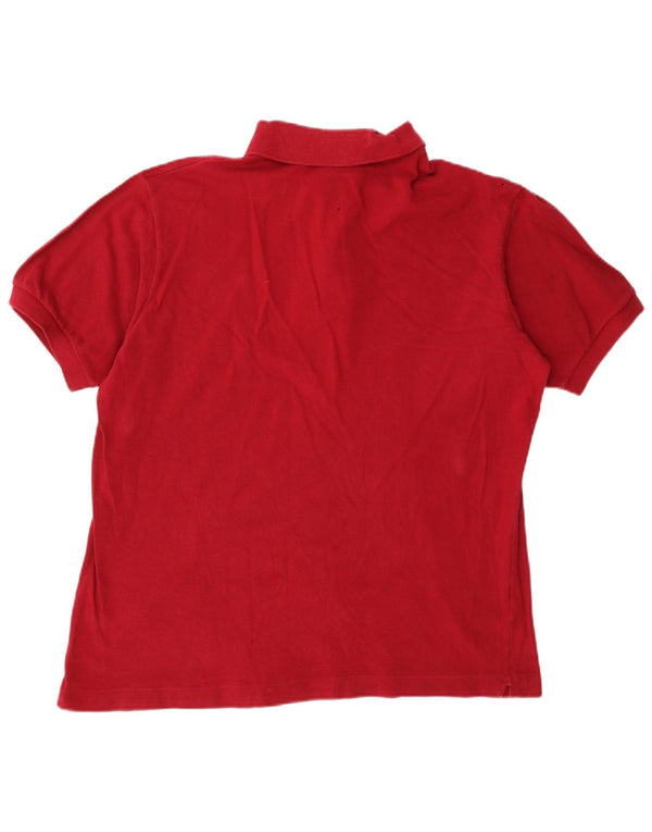 Lacoste Mens Polo Shirt Size 5 Large Burgundy Cotton