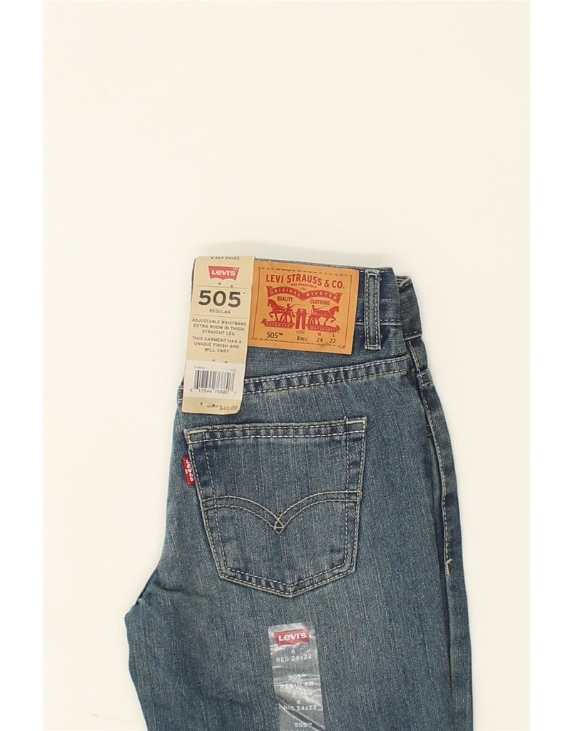 LEVI'S Boys 505 Straight Jeans 7-8 Years W24 L22  Blue Cotton | Vintage Levi's | Thrift | Second-Hand Levi's | Used Clothing | Messina Hembry 