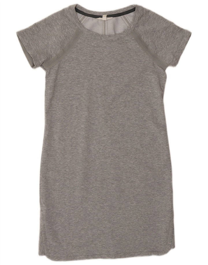 Athleta Womens T-Shirt Dress UK 10 Small Grey Flecked Polyester