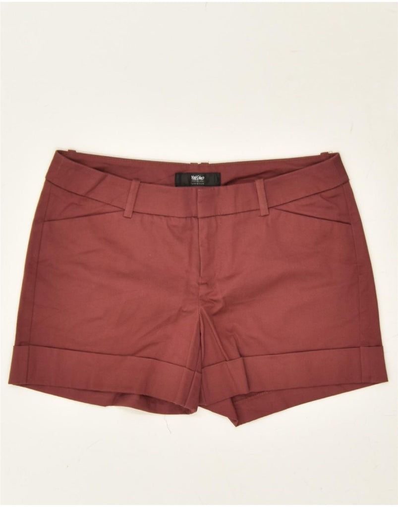 MOSSIMO Womens Low Waist Chino Shorts US 2 XS W25 Maroon Cotton | Vintage Mossimo | Thrift | Second-Hand Mossimo | Used Clothing | Messina Hembry 