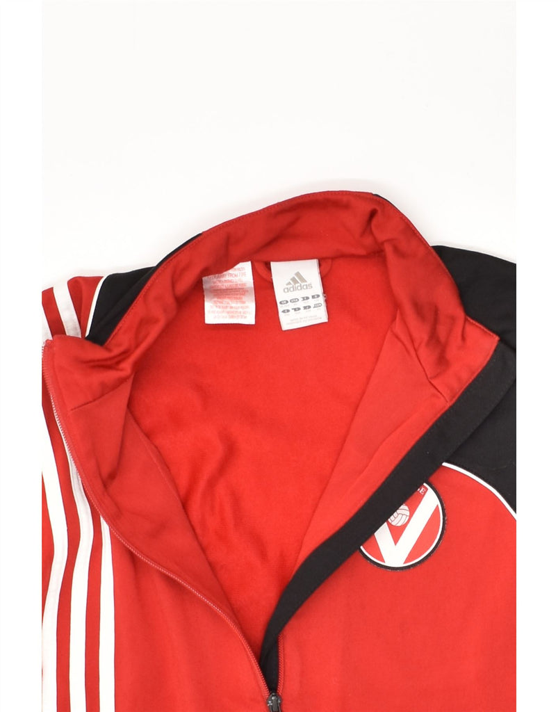 ADIDAS Boys Graphic Tracksuit Top Jacket 15-16 Years Red Colourblock | Vintage Adidas | Thrift | Second-Hand Adidas | Used Clothing | Messina Hembry 