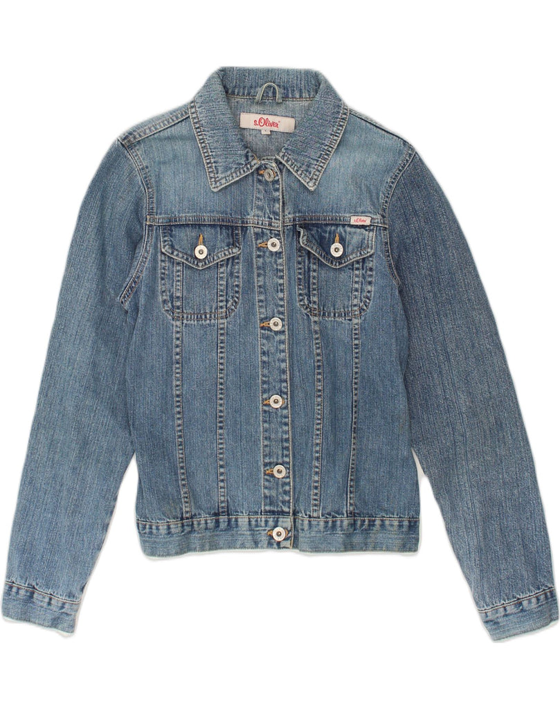 S.OLIVER Womens Denim Jacket UK 10 Small Blue Cotton | Vintage S.Oliver | Thrift | Second-Hand S.Oliver | Used Clothing | Messina Hembry 