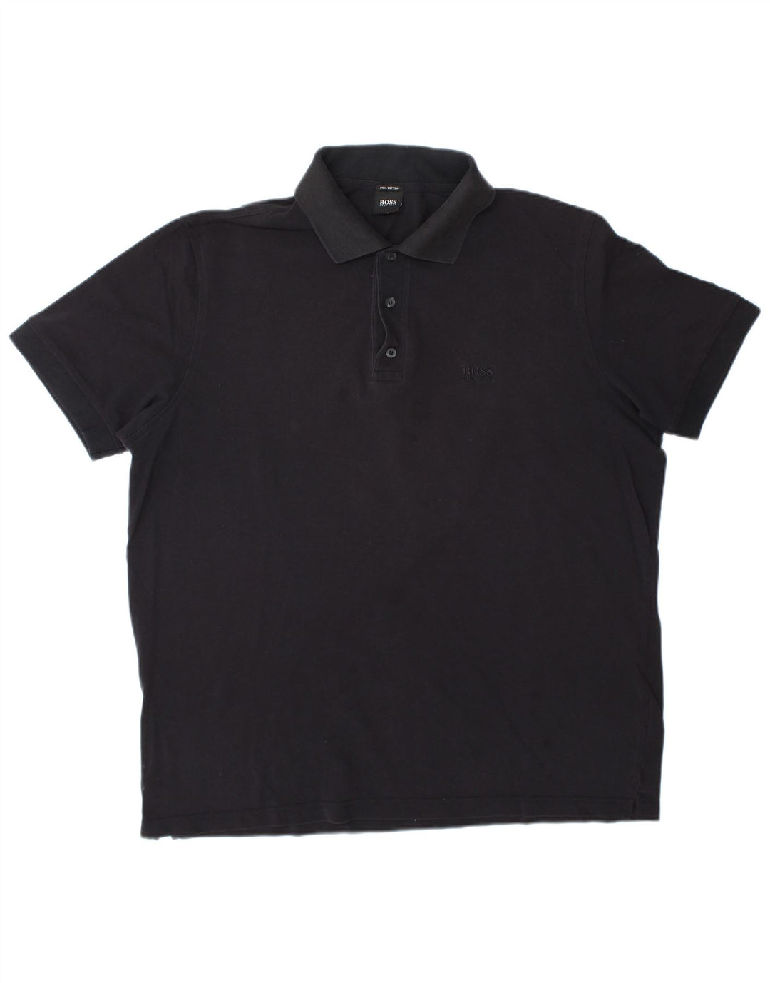 Hugo Boss Mens Polo Shirt XL Black Cotton