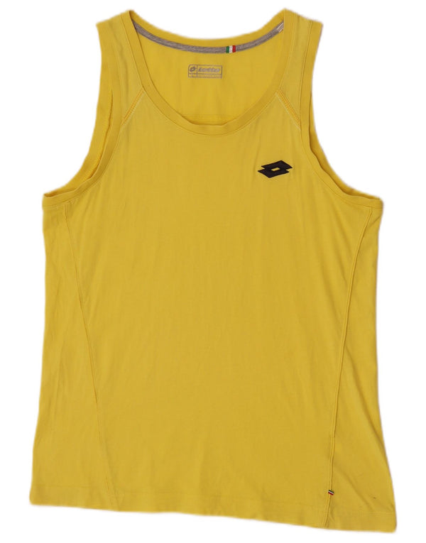 Lotto Womens Vest Top UK 16 Large Yellow