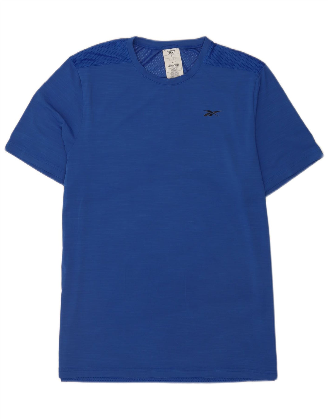 Reebok Mens Tall Graphic T-Shirt Top Large Blue Nylon