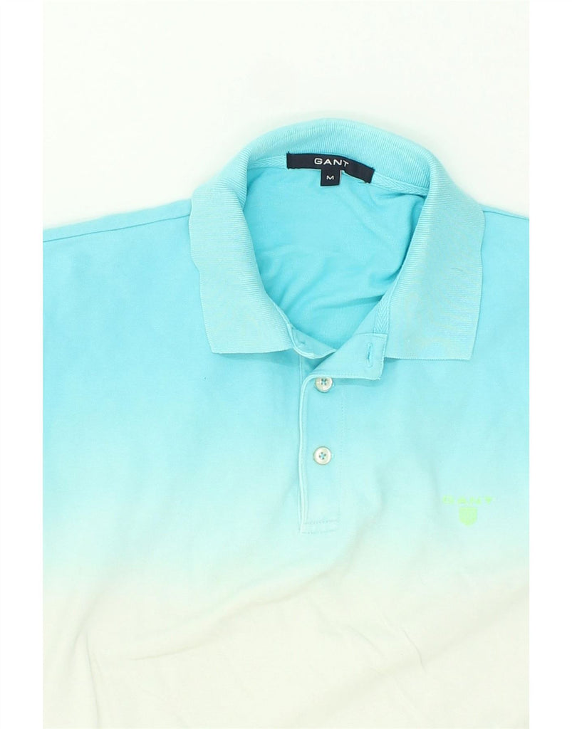 GANT Mens Polo Shirt Medium Blue Colourblock Cotton Vintage Gant and Second-Hand Gant from Messina Hembry 