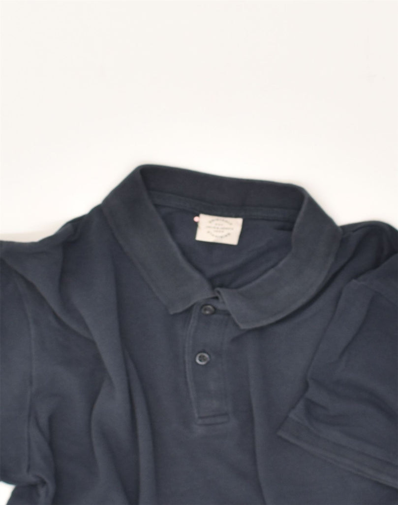 JACK & JONES Mens Polo Shirt Medium Navy Blue Cotton | Vintage Jack & Jones | Thrift | Second-Hand Jack & Jones | Used Clothing | Messina Hembry 