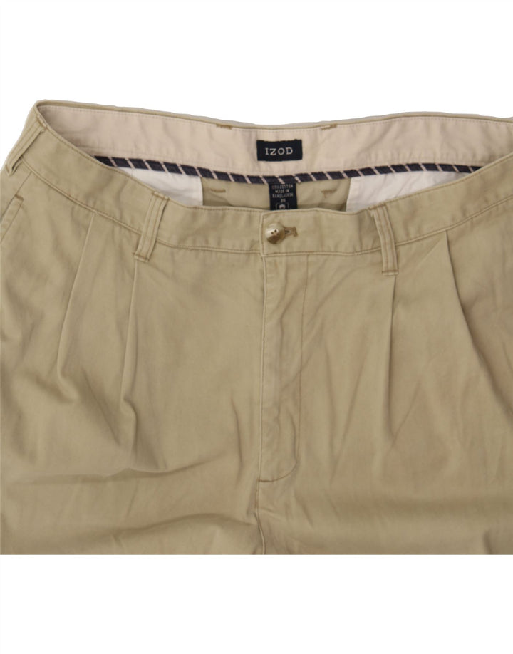 IZOD Mens Pegged Chino Shorts W36 Large Beige Cotton Vintage Izod and Second-Hand Izod from Messina Hembry 