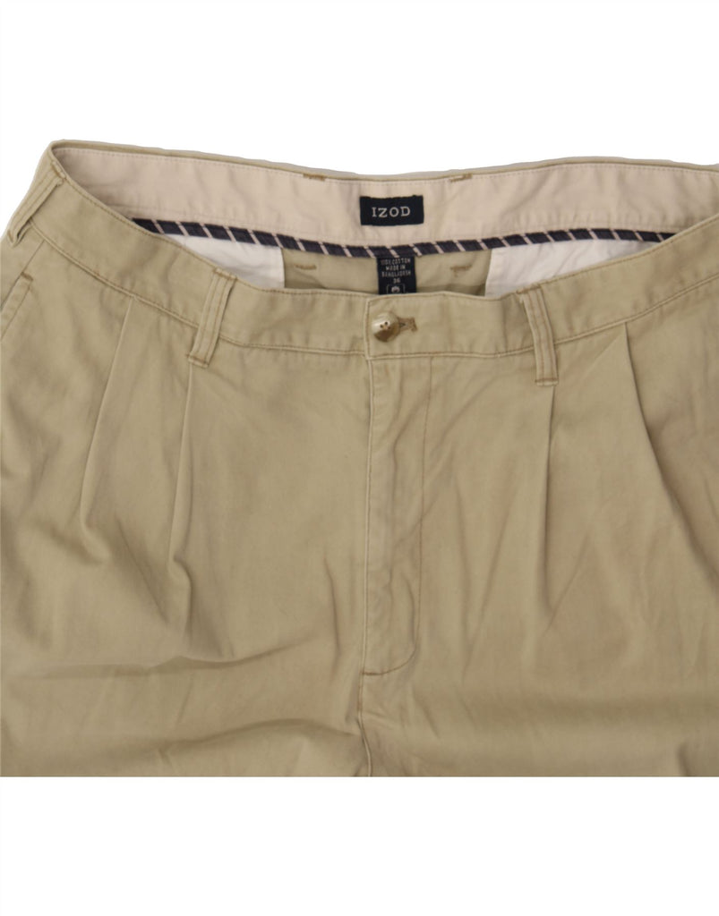 IZOD Mens Pegged Chino Shorts W36 Large Beige Cotton Vintage Izod and Second-Hand Izod from Messina Hembry 