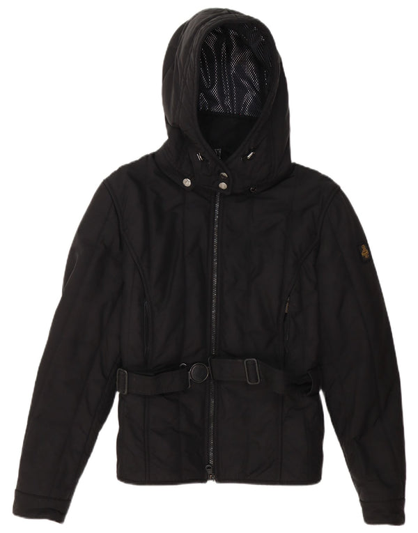 Refrigiwear Womens Hooded Padded Jacket IT 46 Large Black Polyester