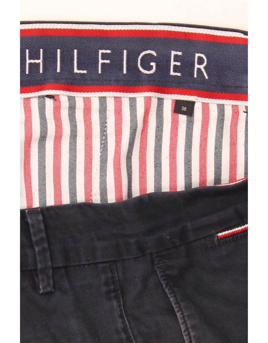 Tommy Hilfiger Mens Chino Shorts W38 XL Navy Blue