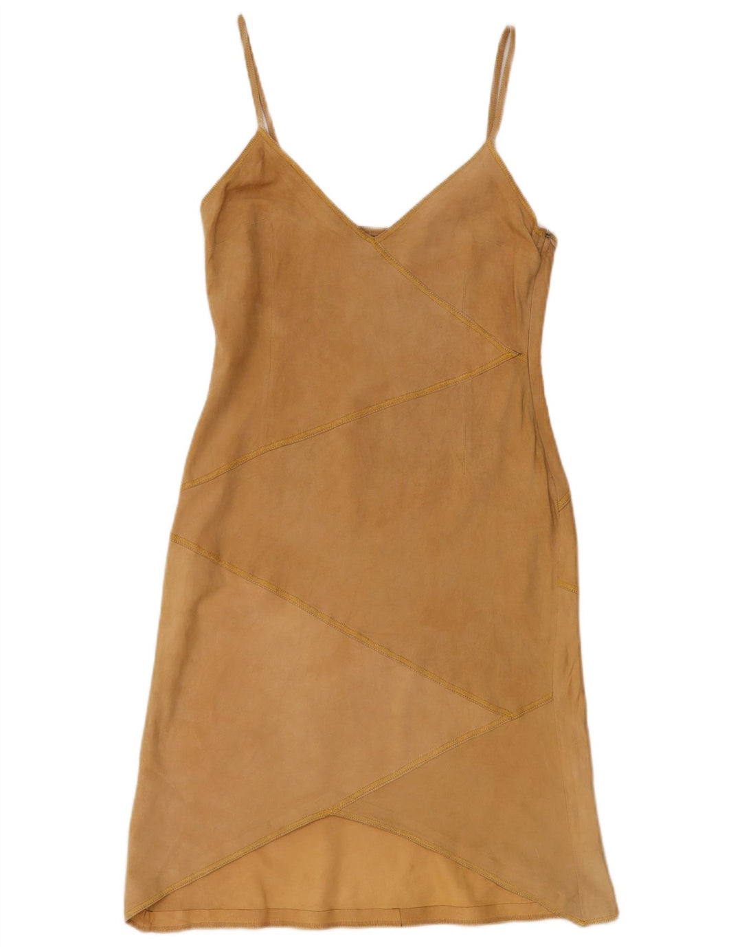 Evolution Womens Suede Slip Dress IT 42 Medium Beige