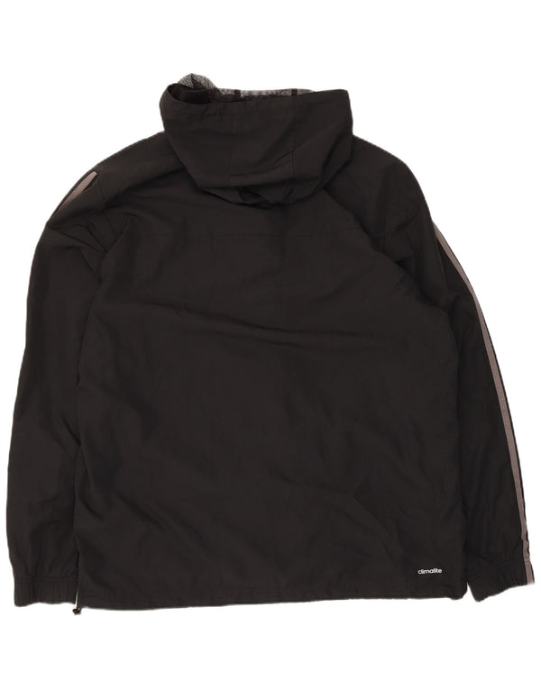 Adidas Mens Climalite Hooded Tracksuit Top Jacket UK 42/44 Large Black
