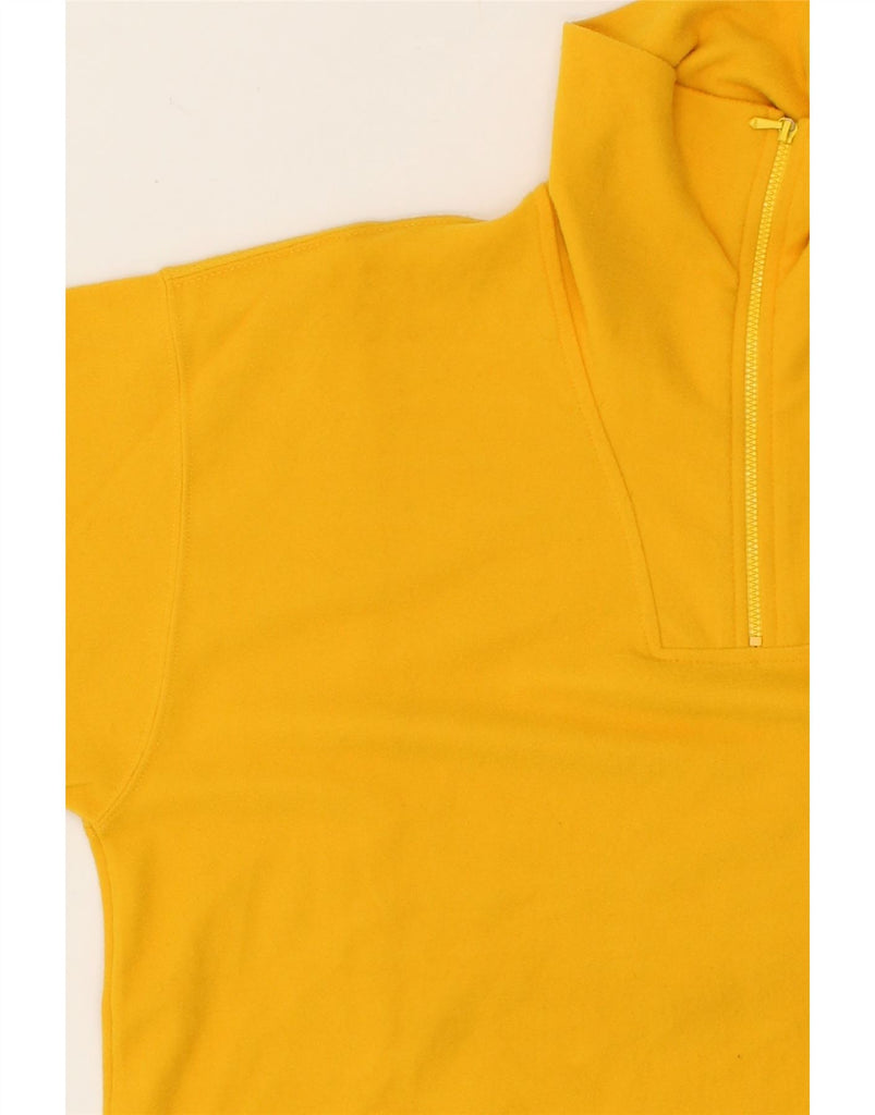 BELFE & BELFE Mens Zip Neck Fleece Jumper Large Yellow Polyester | Vintage Belfe & Belfe | Thrift | Second-Hand Belfe & Belfe | Used Clothing | Messina Hembry 