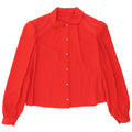 VINTAGE Womens Crop Shirt Blouse UK 12 Medium Red