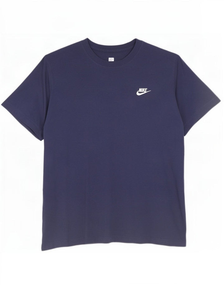 Nike Mens T-Shirt Top XL Navy Blue Cotton