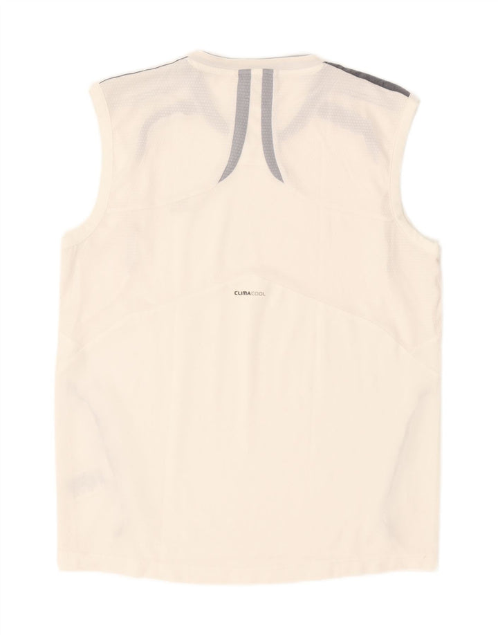Adidas Mens Climalite Vest Top Large White Colourblock Polyester