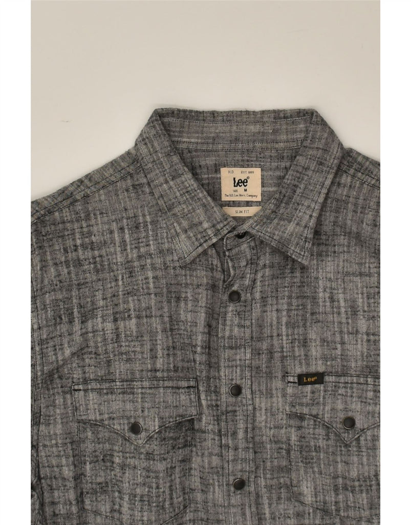 LEE Mens Shirt Medium Grey Flecked Cotton | Vintage Lee | Thrift | Second-Hand Lee | Used Clothing | Messina Hembry 