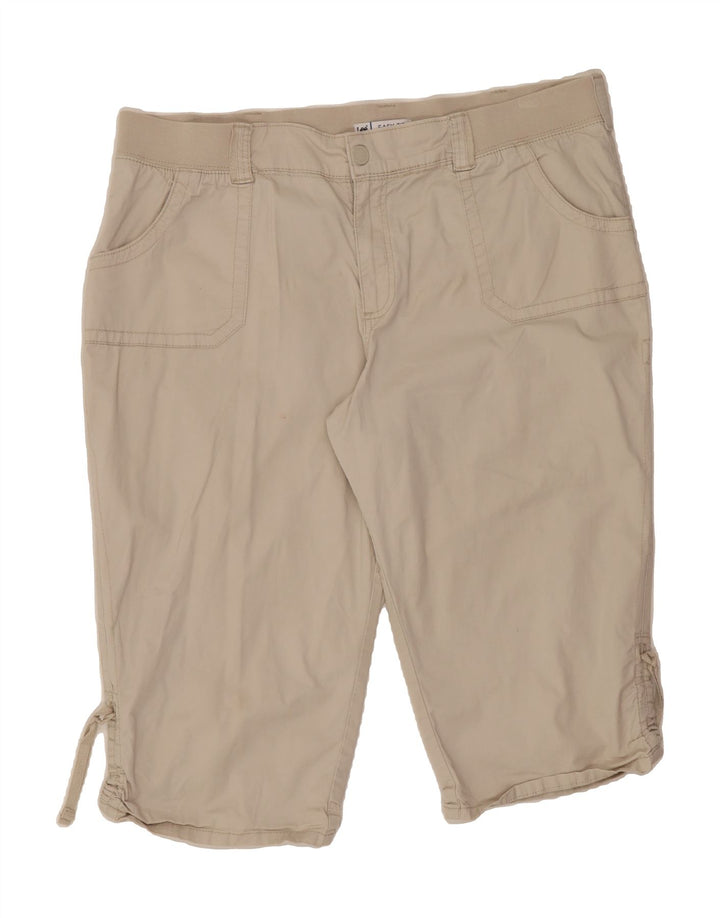 LEE Womens Easy Fit Bermuda Shorts US 22 3XL W40  Beige Cotton Vintage Lee and Second-Hand Lee from Messina Hembry 