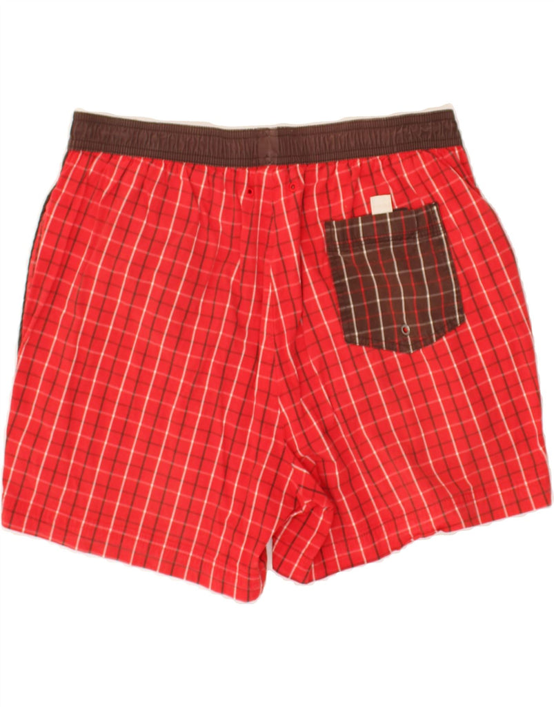 REEBOK Mens Sport Shorts Medium Red Check Polyester | Vintage Reebok | Thrift | Second-Hand Reebok | Used Clothing | Messina Hembry 