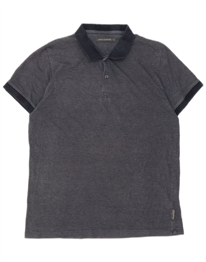 French Connection Mens Polo Shirt XL Grey Cotton