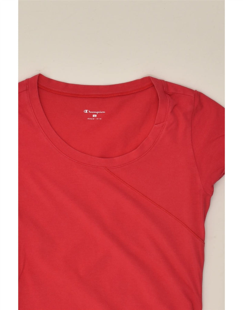 CHAMPION Womens T-Shirt Top UK 8 Small Red | Vintage Champion | Thrift | Second-Hand Champion | Used Clothing | Messina Hembry 