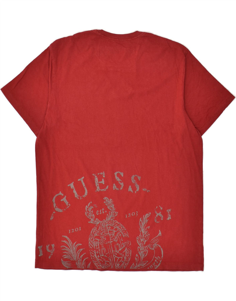 GUESS Mens Graphic T-Shirt Top XL Red Cotton | Vintage Guess | Thrift | Second-Hand Guess | Used Clothing | Messina Hembry 