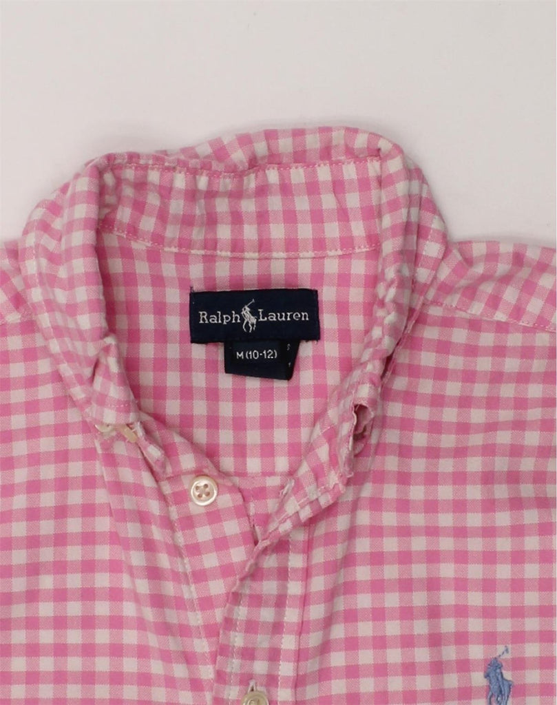 RALPH LAUREN Boys Shirt 10-11 Years Medium Pink Gingham Cotton | Vintage Ralph Lauren | Thrift | Second-Hand Ralph Lauren | Used Clothing | Messina Hembry 