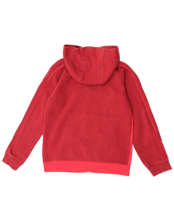 Umbro Boys Zip Hoodie Sweater 15-16 Years XL Red Colourblock Cotton