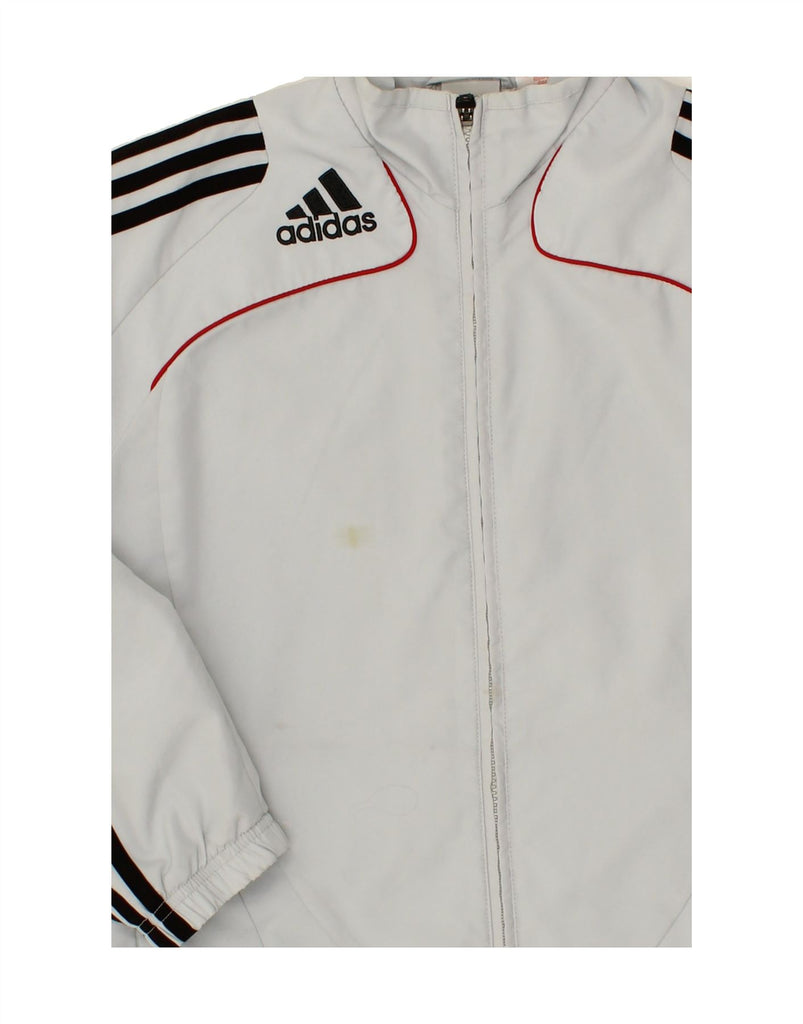 ADIDAS Boys Graphic Tracksuit Top Jacket 13-14 Years XL Grey Polyester | Vintage Adidas | Thrift | Second-Hand Adidas | Used Clothing | Messina Hembry 